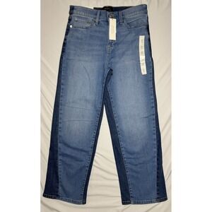 NWT Banana Republic Straight High Rise Ankle Two Tone Jean Womens Size 28/6